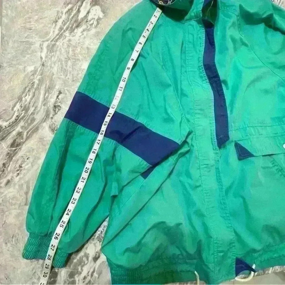 Vintage Komitor Jacket Women 18/20 Green Purple Mid Length Coat 80s,90s - Picture 12 of 15